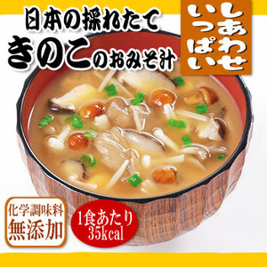 フリーズドライ 味噌汁 無添加 日本の採れたてきのこのおみそ汁 9.2ｇ×10袋（コスモス食品）